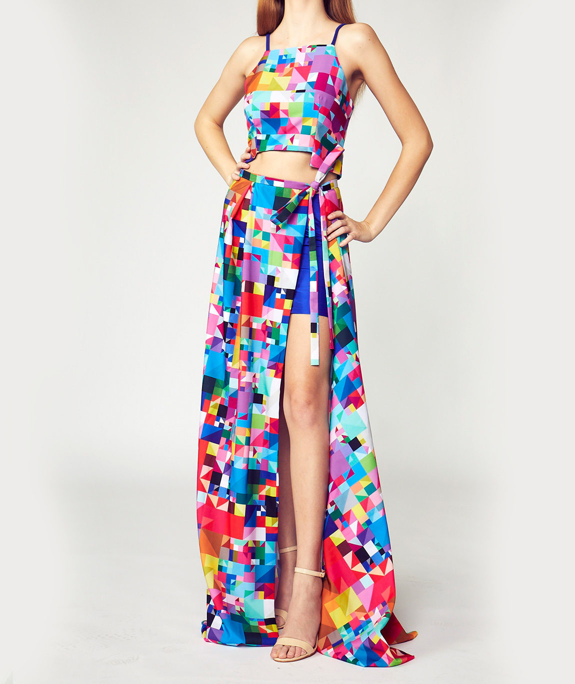 Pixelated Square Crop Top - Image 3