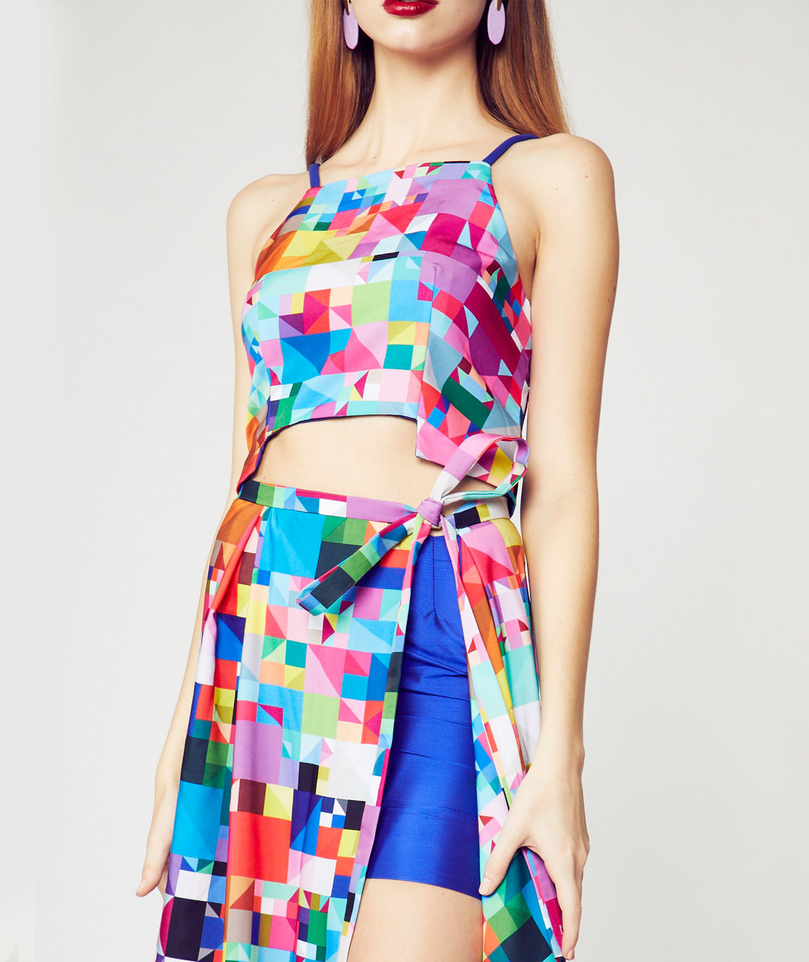 Pixelated Square Crop Top - Image 2