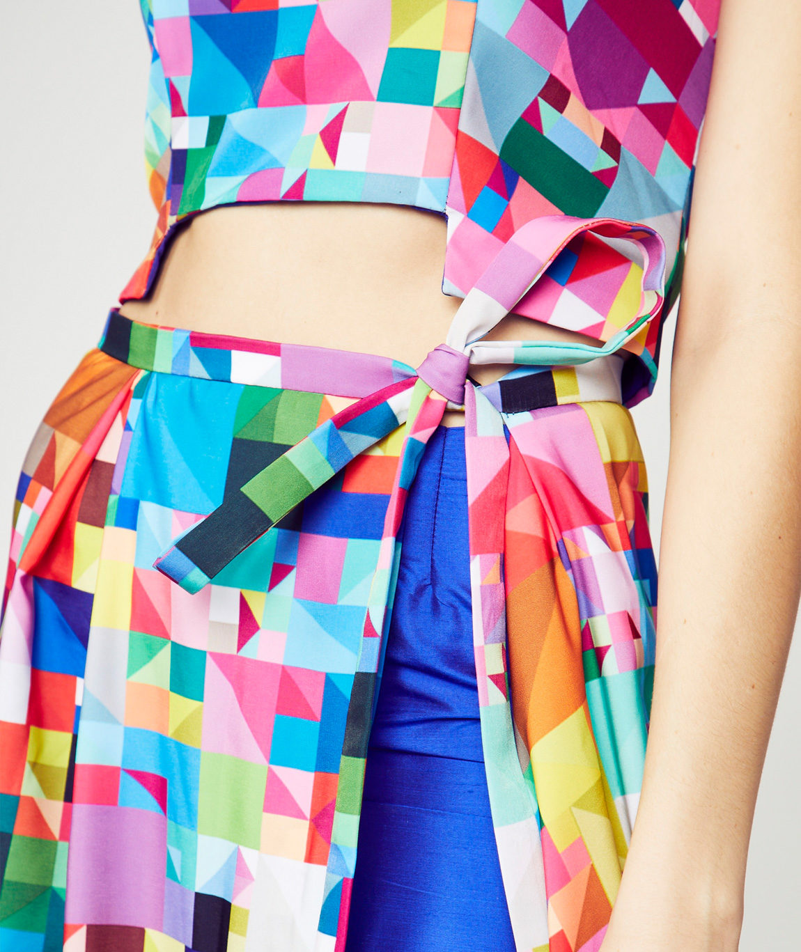 Long Pixel Wrap Skirt - Image 2