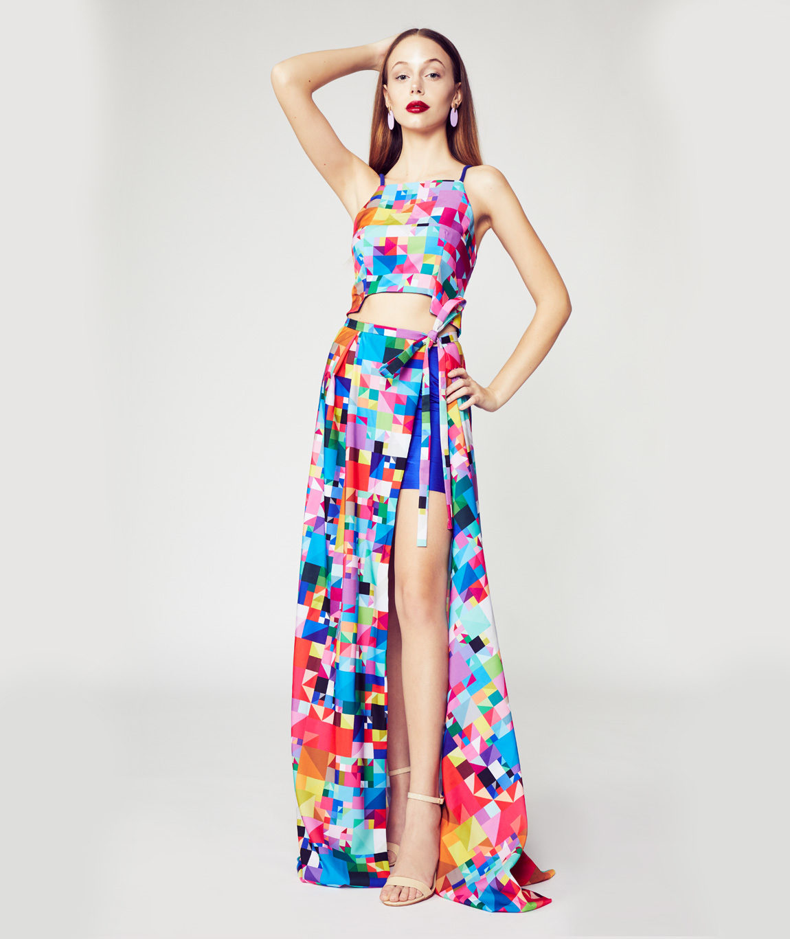 Pixelated Square Crop Top - Image 4